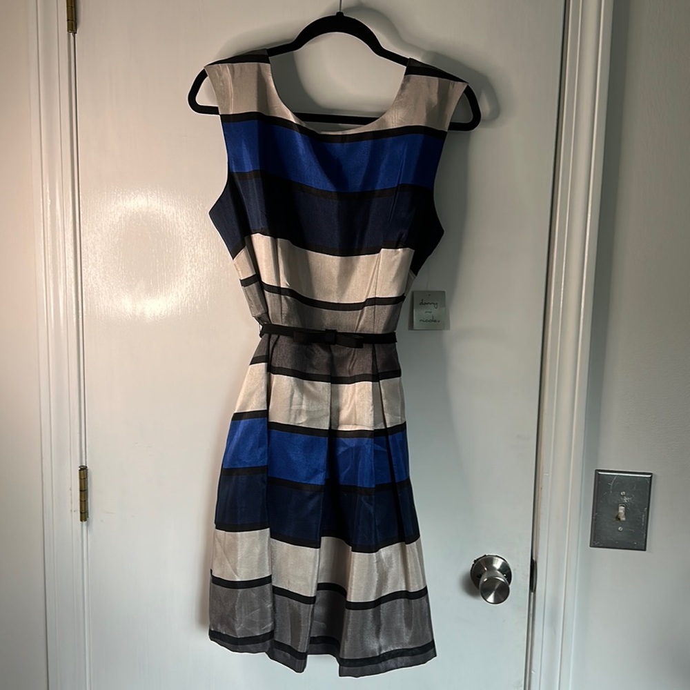 Multicolor Striped Cocktail Dress